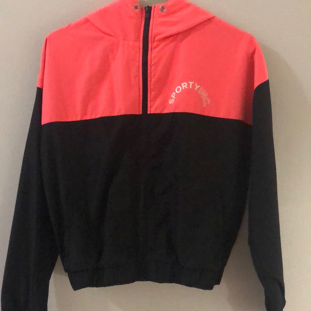 this is a hot pink and black jacket